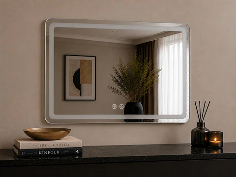 Espejo LED Para Baño Desempañante Sin Marco 80x60 cm