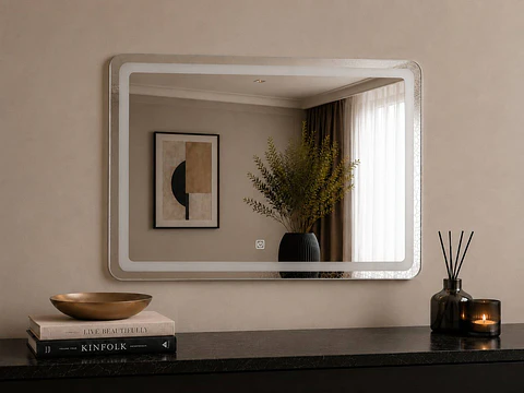 Espejo LED Rectangular Sin Marco 80x60 cm