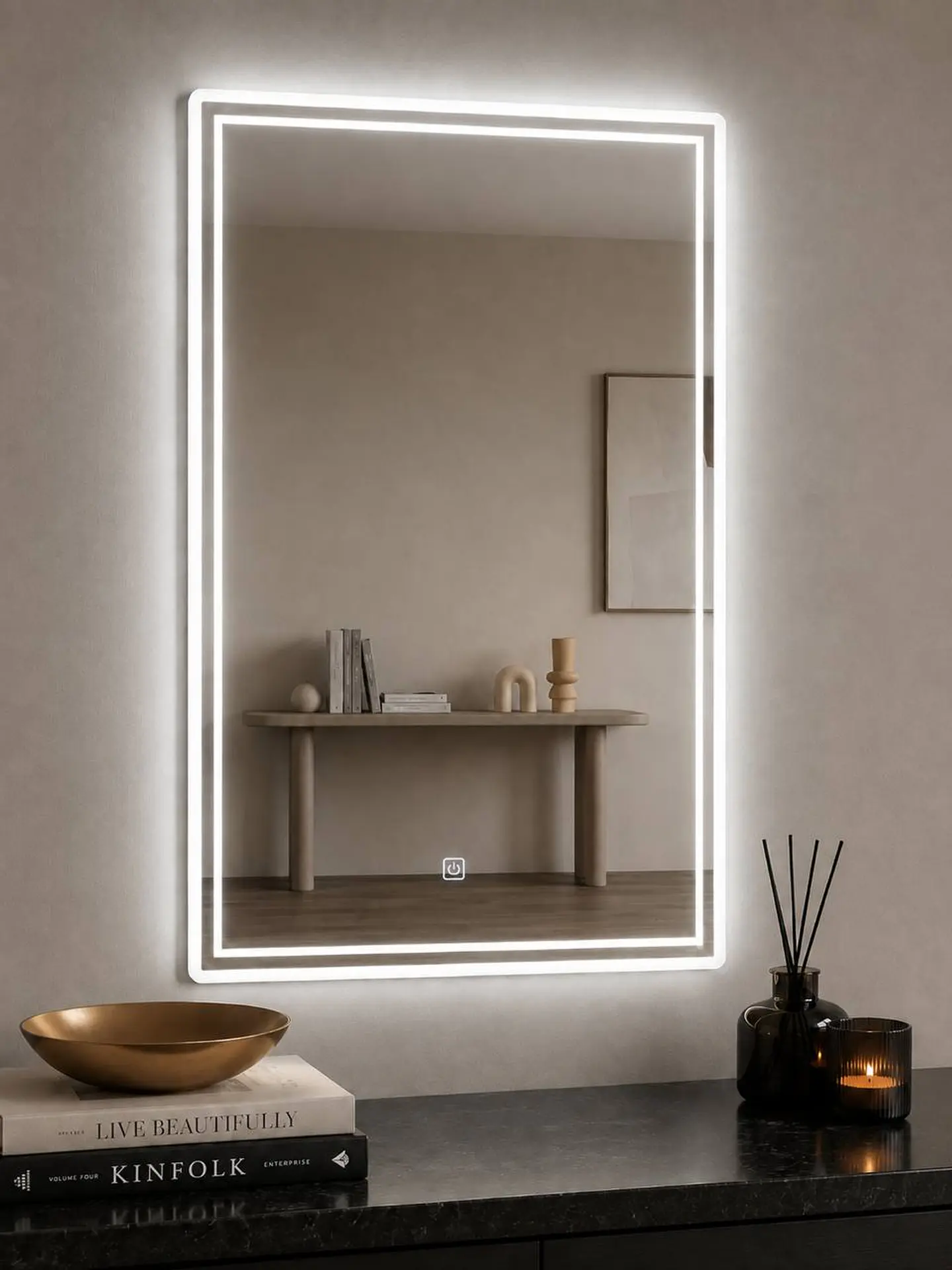 Espejo LED Vertical Sin Marco 60x80 cm 2
