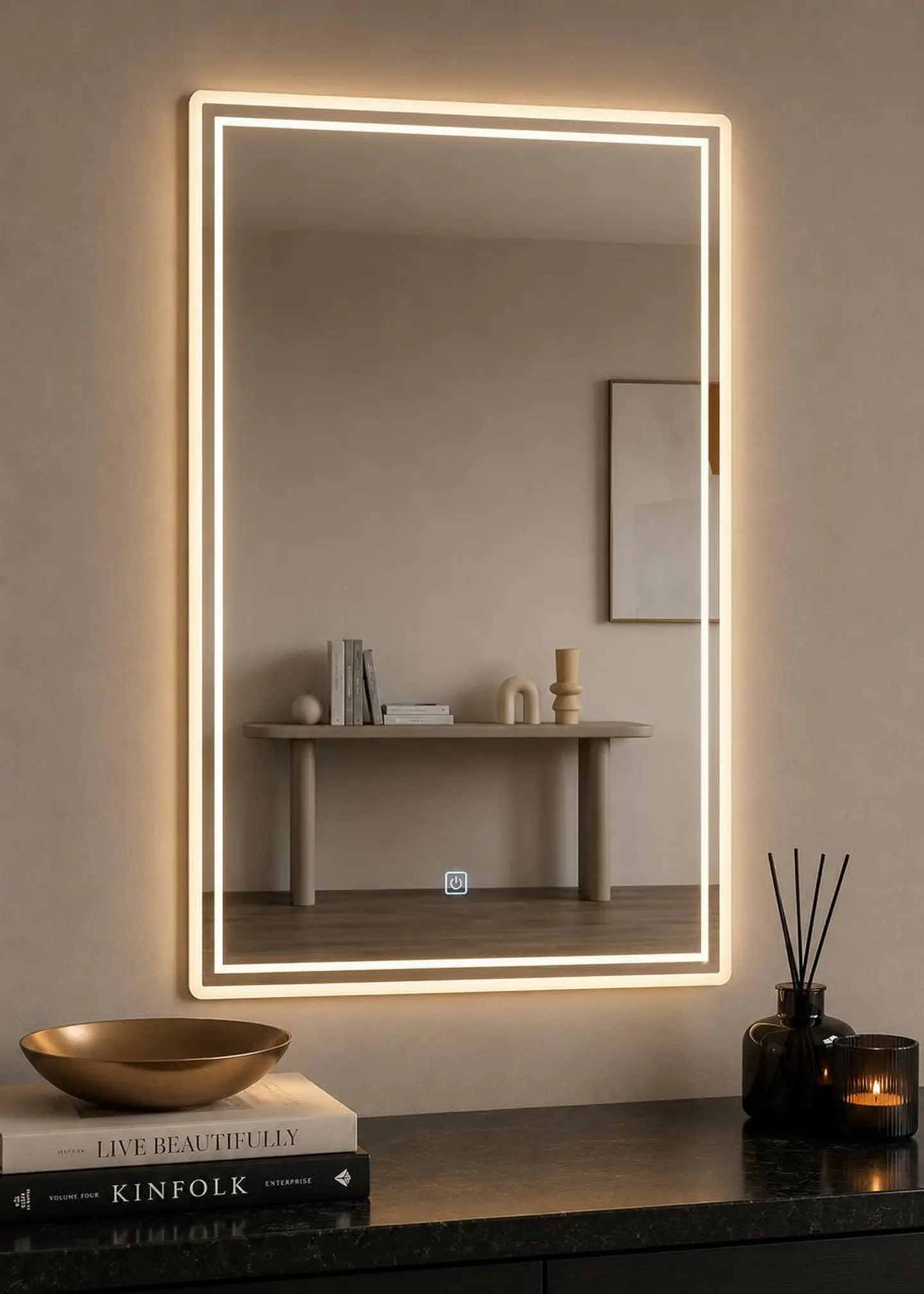 Espejo LED Vertical Sin Marco 60x80 cm 3