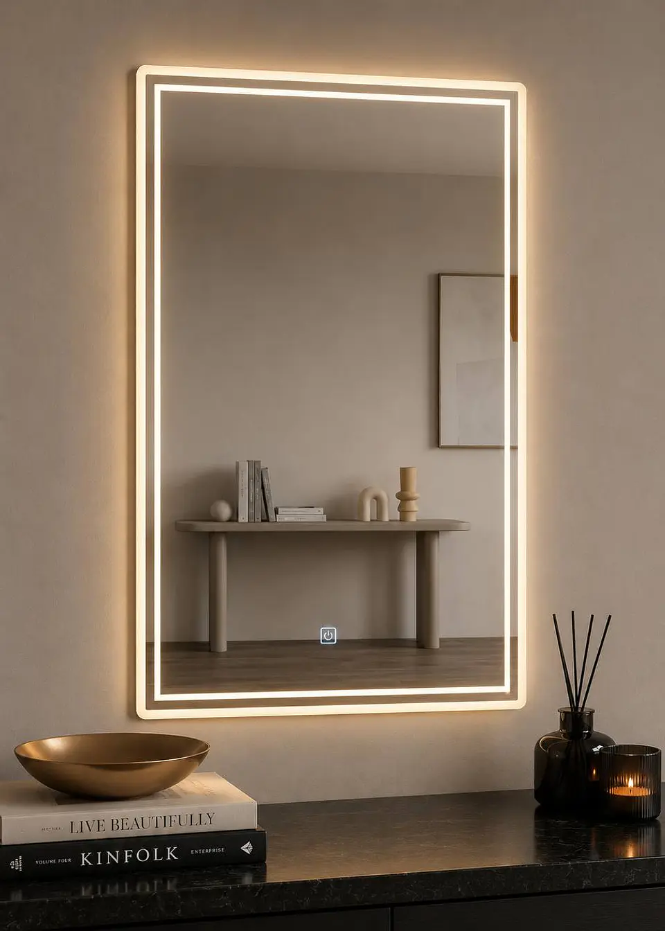 Espejo LED Vertical Sin Marco 60x80 cm 3