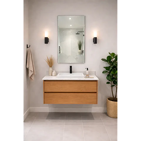 Espejo Biselado L15 Sin Marco 50x80 cm – Elegancia Minimalista para tus Espacios