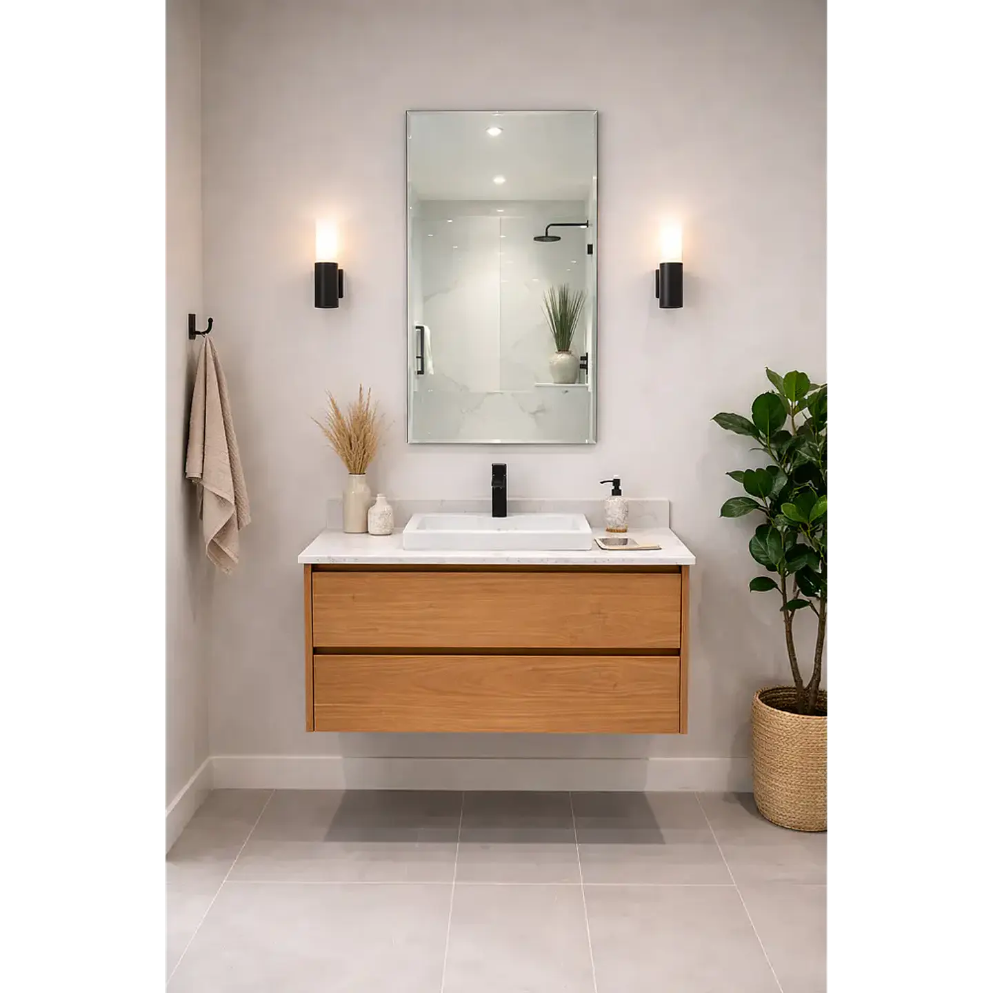 Espejo Biselado L15 Sin Marco 50x80 cm – Elegancia Minimalista para tus Espacios 1