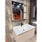 Vanitorio Flotante 60 cm Botiquín y Espejo Led Caqui - Miniatura 4