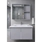 Vanitorio Flotante 60 cm Botiquín y Espejo Led Gris Claro - Miniatura 5