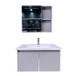 Vanitorio Flotante 60 cm Botiquín y Espejo Led Gris Claro - Miniatura 1