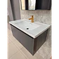 Vanitorio Flotante 60 cm Botiquin y Espejo Led Gris Oscuro - Miniatura 4