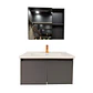 Vanitorio Flotante 60 cm Botiquin y Espejo Led Gris Oscuro - Miniatura 7
