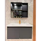 Vanitorio Flotante 80 cm Botiquín y Espejo Led Gris Oscuro - Miniatura 4