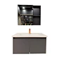Vanitorio Flotante 80 cm Botiquín y Espejo Led Gris Oscuro - Miniatura 6