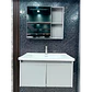 Vanitorio Flotante 80 cm Botiquín y Espejo Led Gris Claro - Miniatura 2