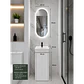 Vanitorio A Piso Completo Blanco 40 cm Con Espejo LED - Miniatura 3