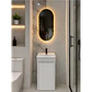 Vanitorio A Piso Completo Blanco 40 cm Con Espejo LED - Miniatura 2