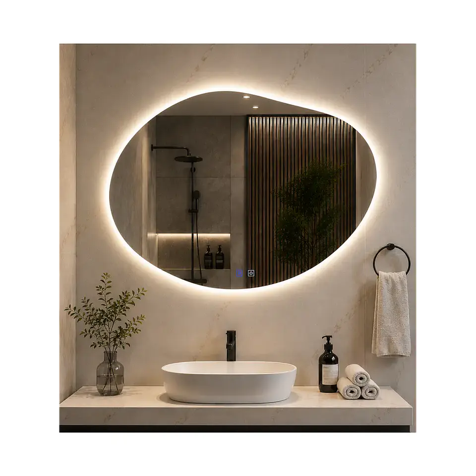 Espejo LED Para Baño Desempañante Sin Marco 60x80 cm 2