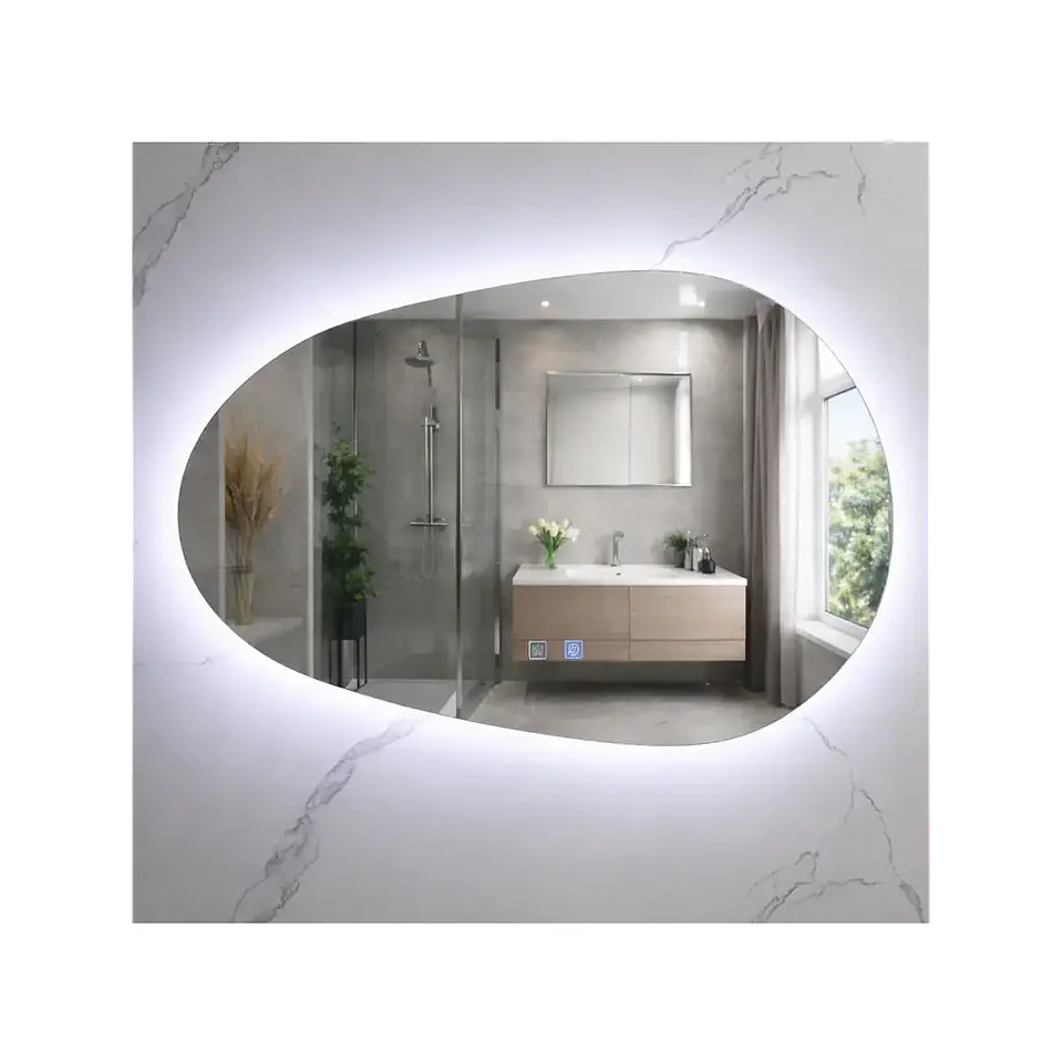 Espejo LED Para Baño Desempañante Sin Marco 90x60 cm 2