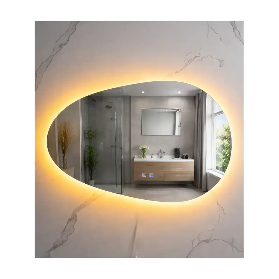 Espejo LED Para Baño Desempañante Sin Marco 90x60 cm 1