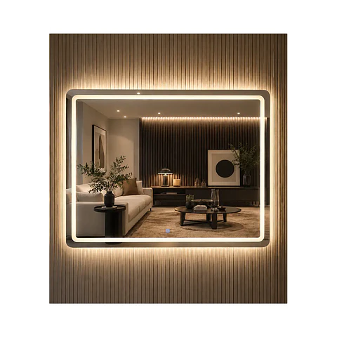 Espejo Led Rectangular L16 Sin Marco 100x75cm