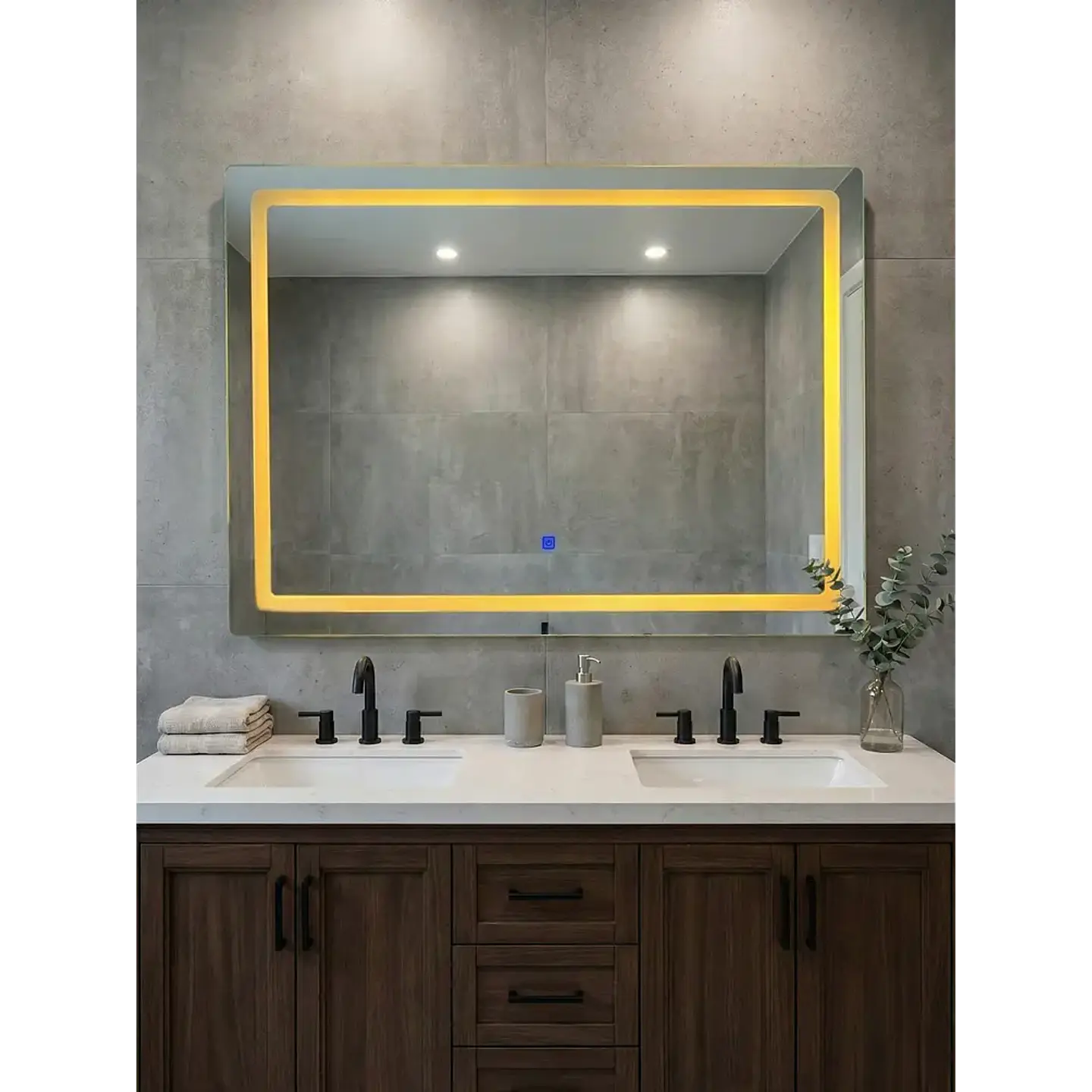 Espejo Led Rectangular L16 Sin Marco 100x75cm 4