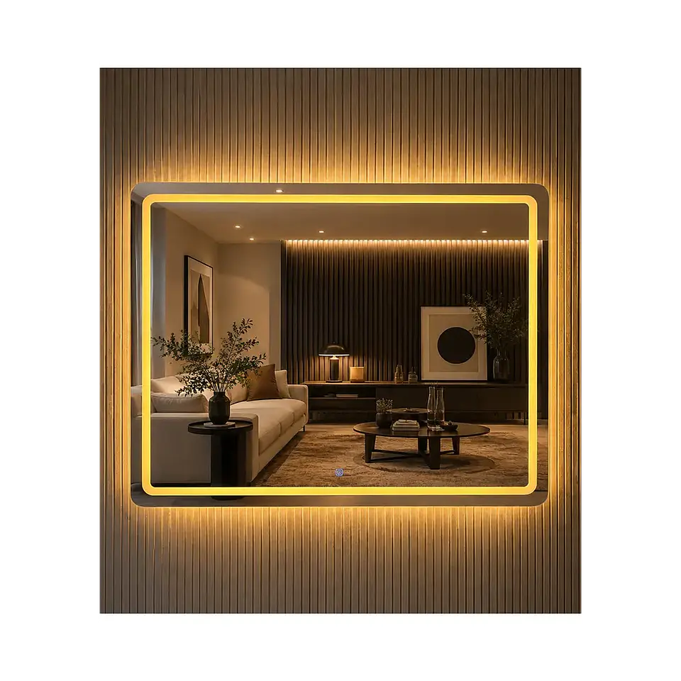 Espejo Led Rectangular L16 Sin Marco 100x75cm 2