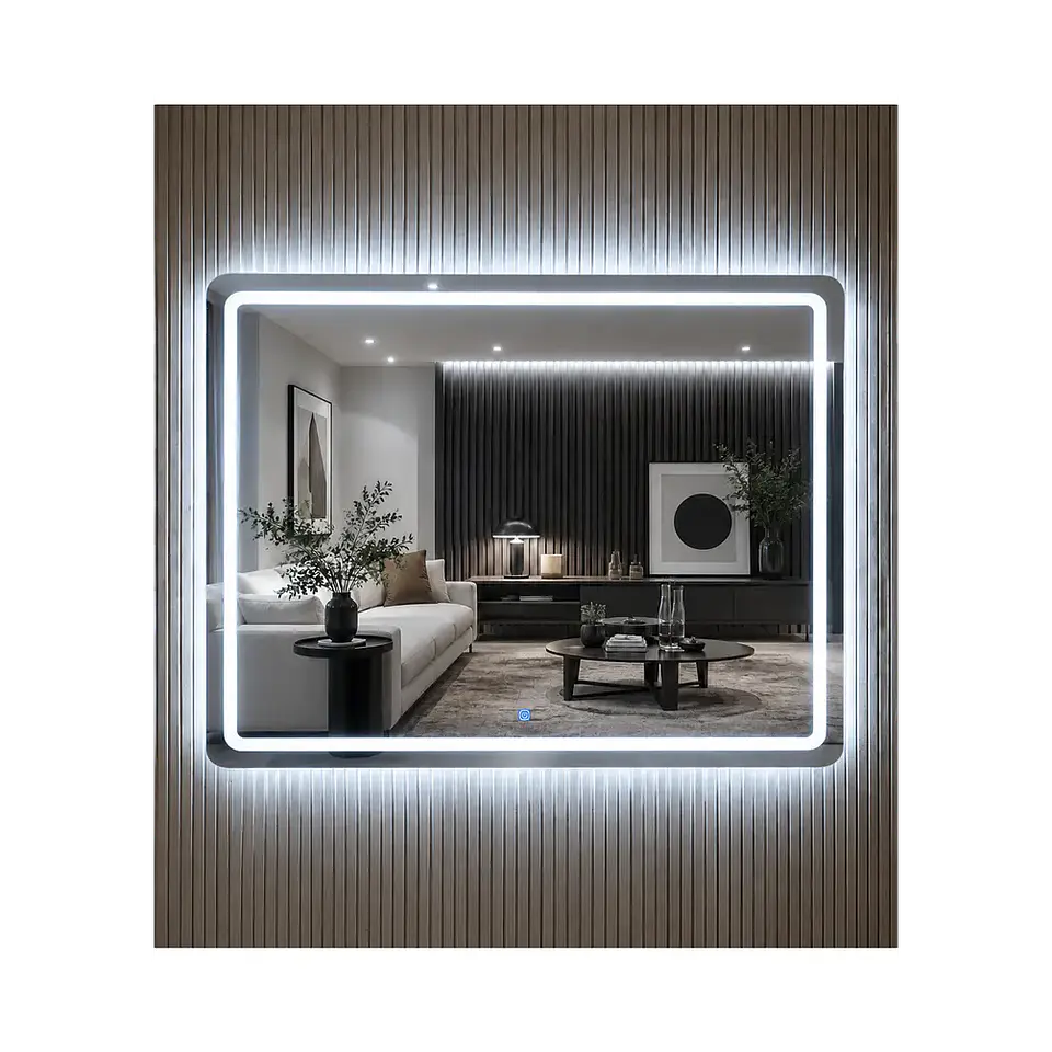 Espejo Led Rectangular L16 Sin Marco 100x75cm 3