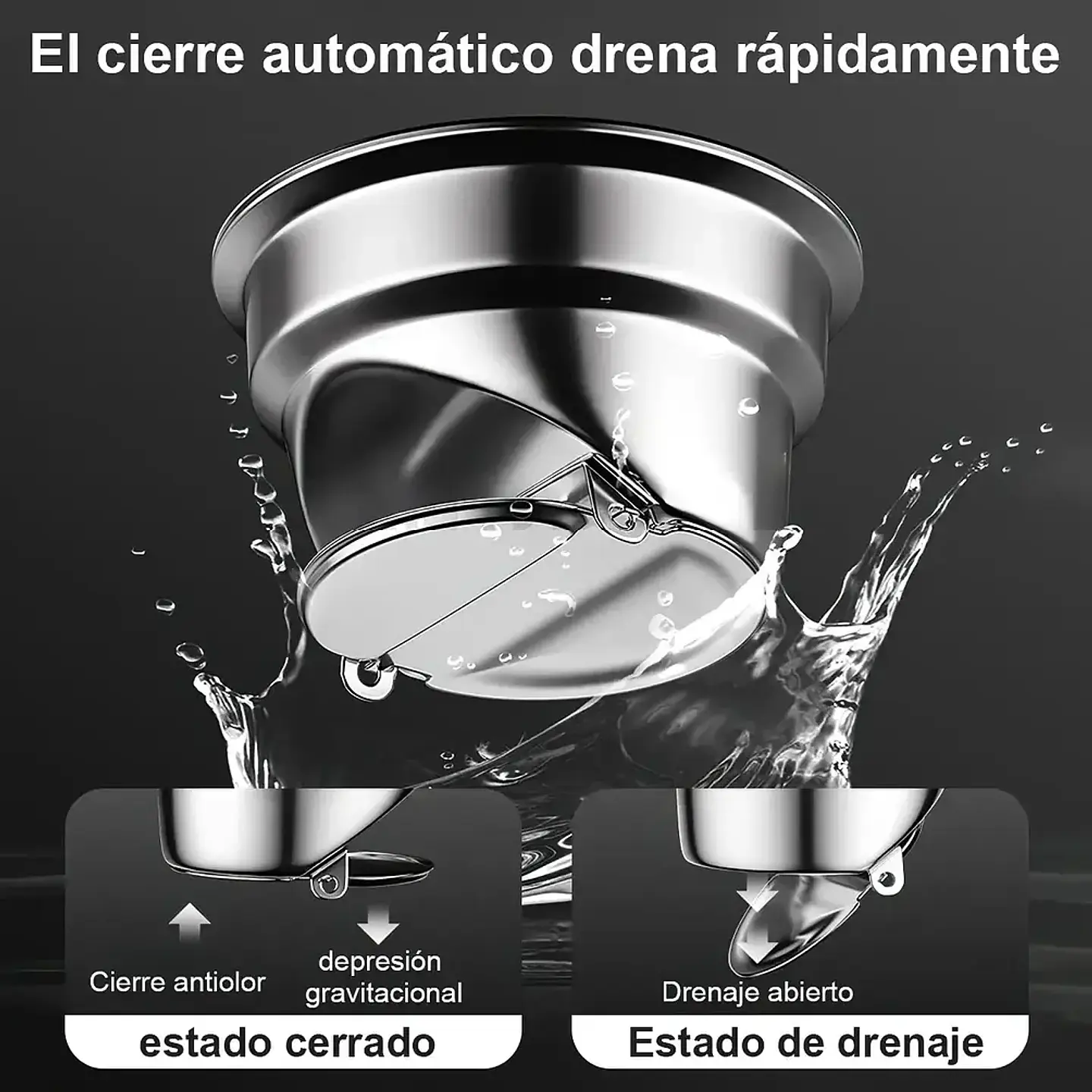 Rejilla de Desagüe Lineal para Ducha de Acero Inoxidable Negro Mate Premium 60cmx10cm 6