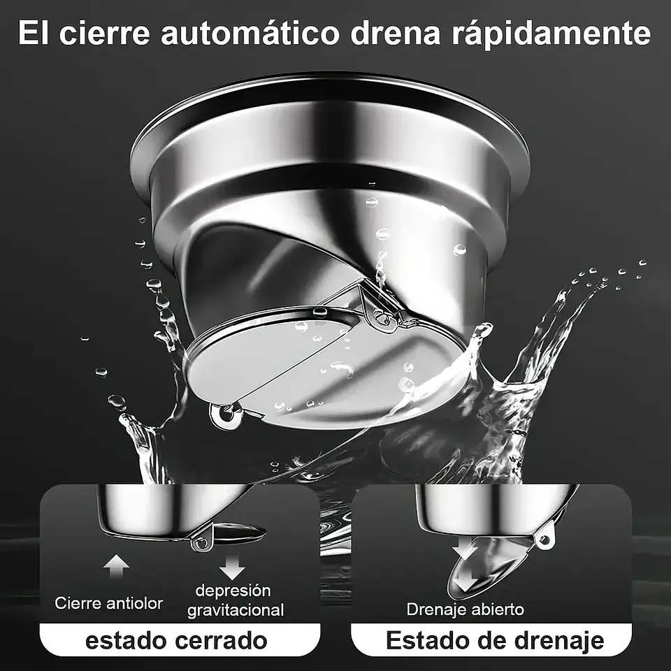 Rejilla de Desagüe Lineal para Ducha de Acero Inoxidable Negro Mate Premium 60cmx10cm 6