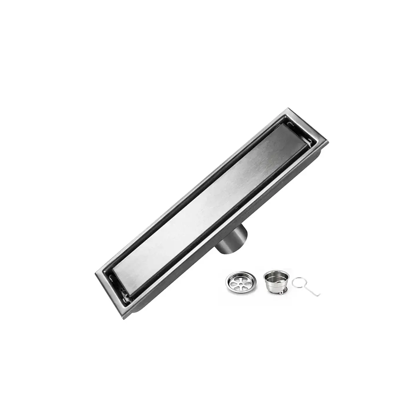 Rejilla de Desagüe para Ducha de Acero Inoxidable Premium 40cmx10cm 1