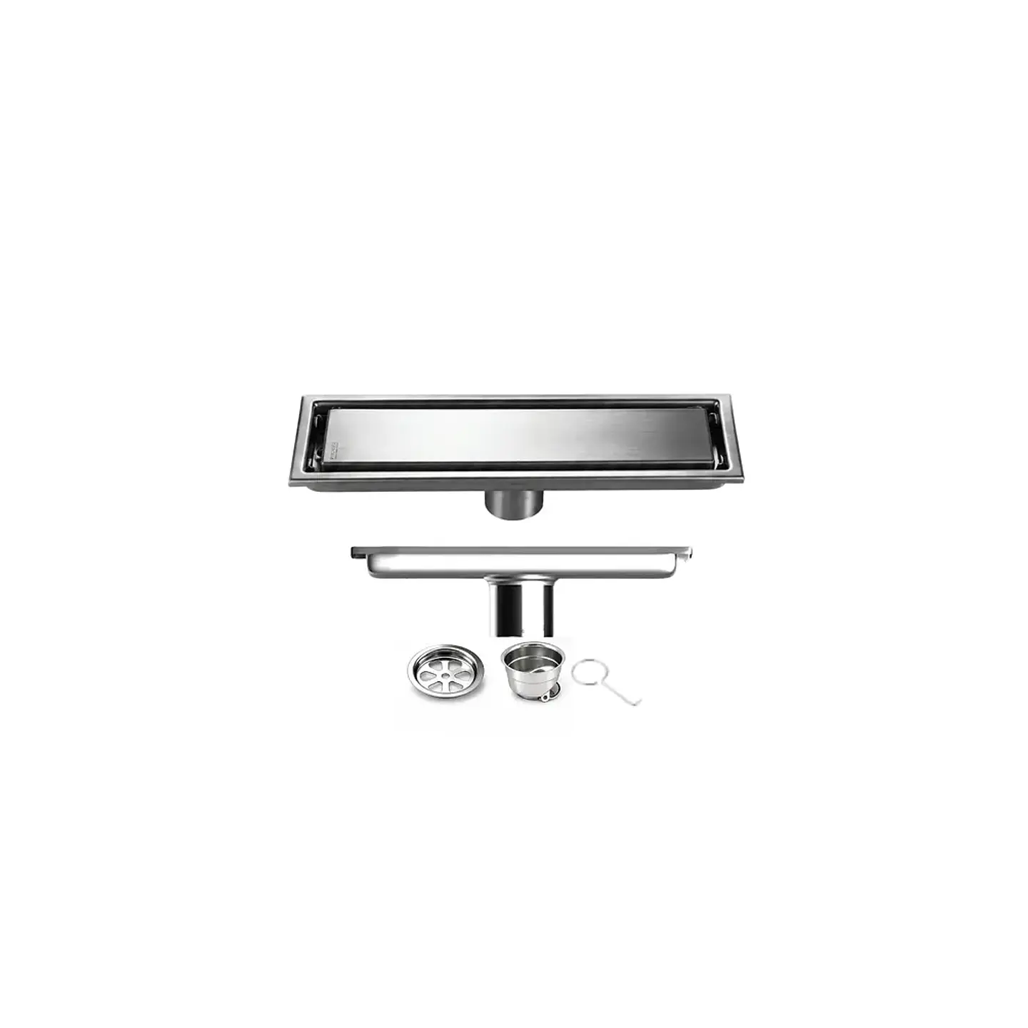 Rejilla de Desagüe para Ducha de Acero Inoxidable Premium 20cmx10cm 1