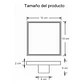 Rejilla de Desagüe para Ducha de Acero Inoxidable Negro Mate Premium 10cmx10cm - Miniatura 2