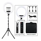 Aro de Luz LED Profesional 52 cm Con Trípode Ajustable - Miniatura 3