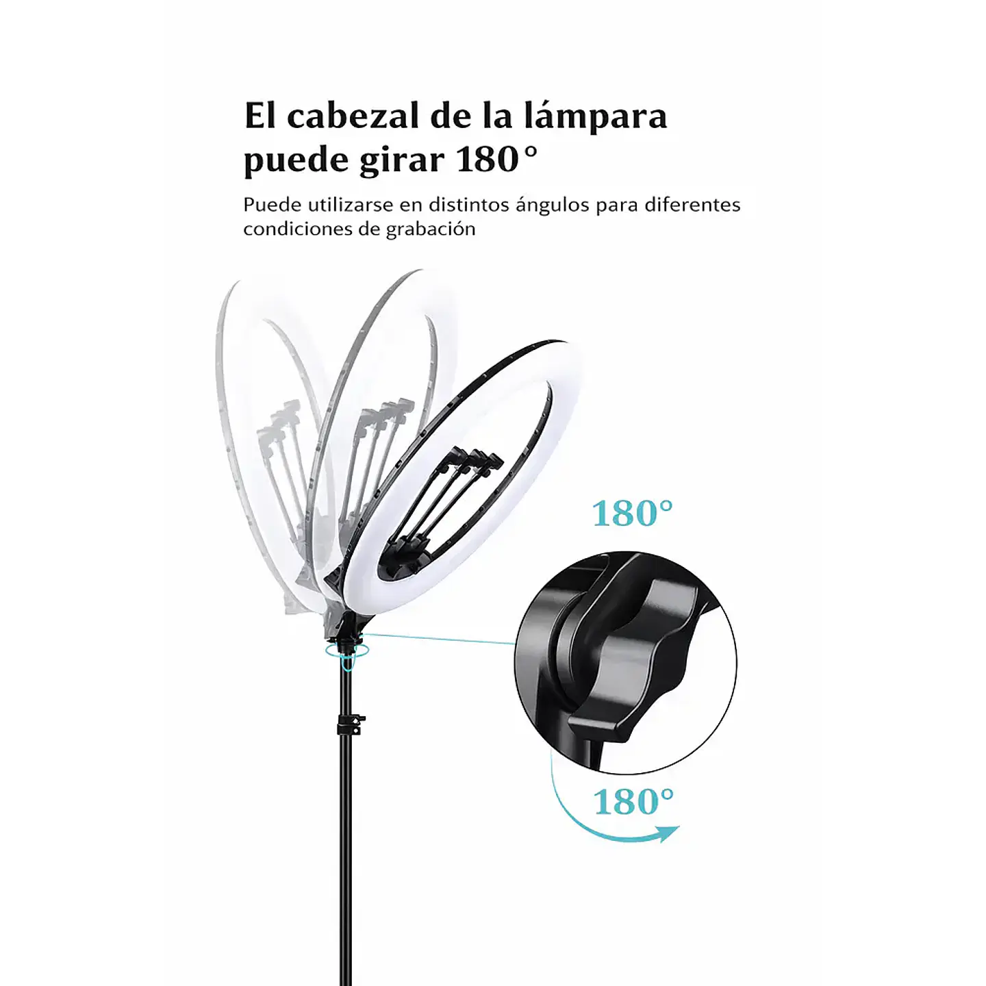 Aro de Luz LED Profesional 44 cm Con Trípode Ajustable 2