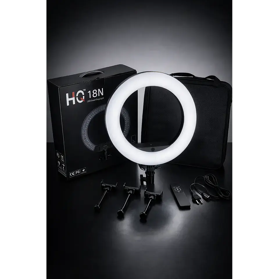 Aro de Luz LED Profesional 44 cm Con Trípode Ajustable 3