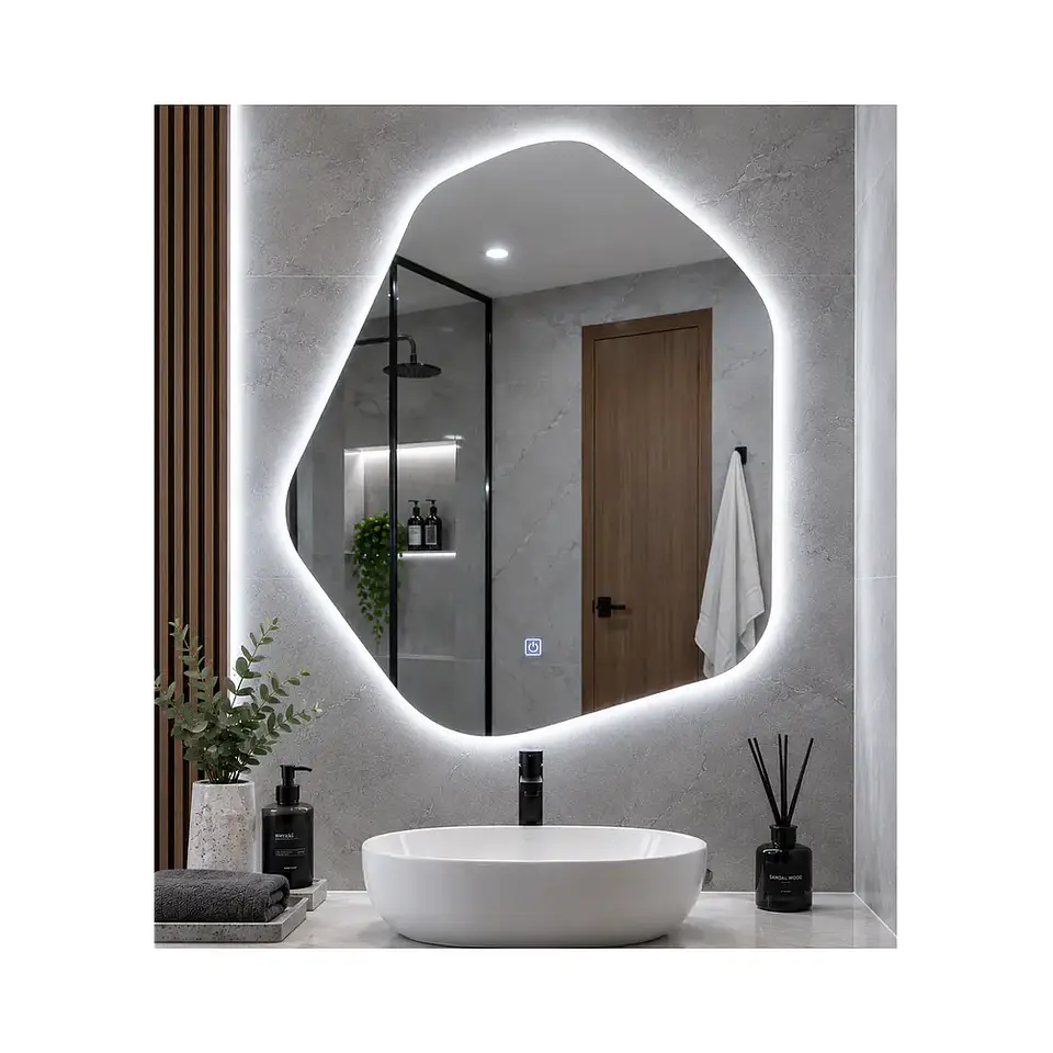 Espejo LED Irregular Sin Marco 70x80 cm 1