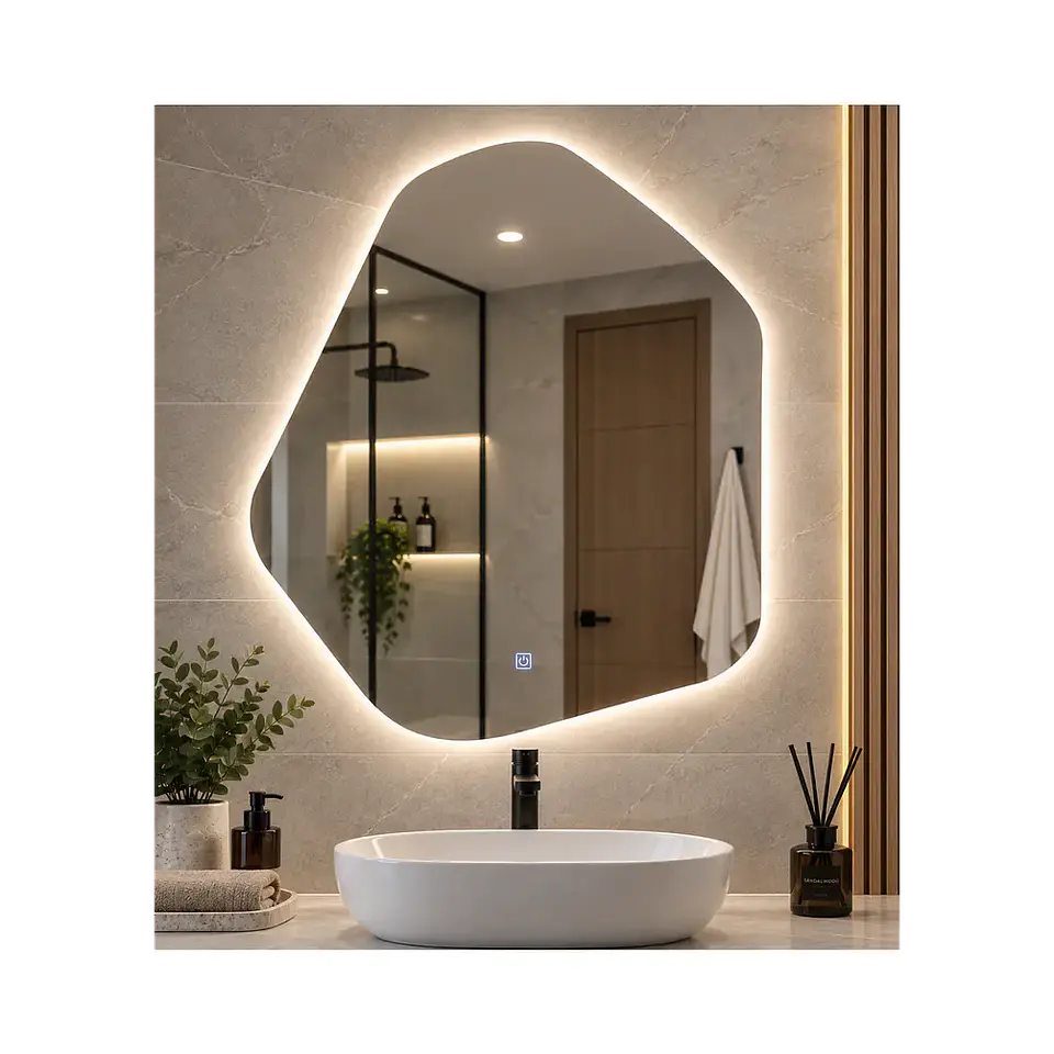 Espejo LED Irregular Sin Marco 70x80 cm 2