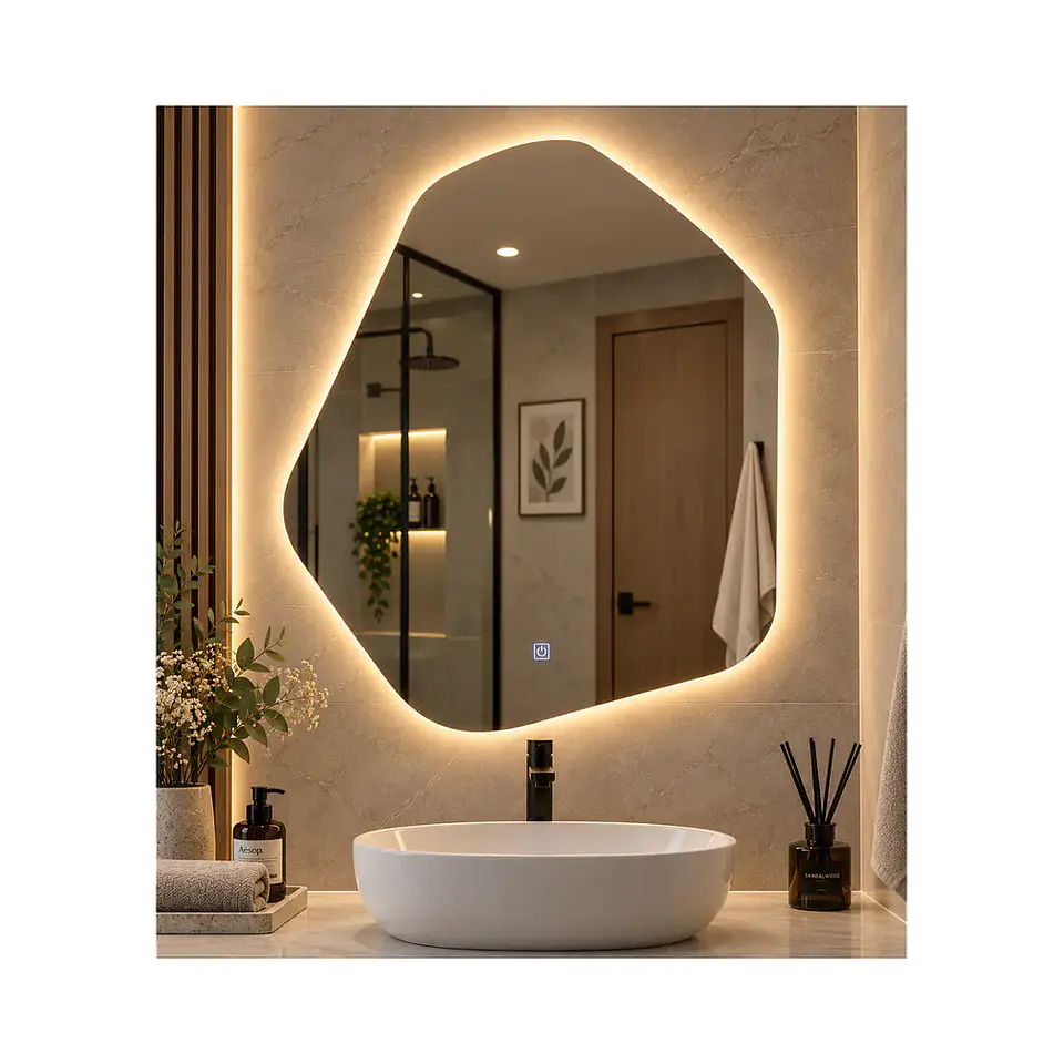 Espejo LED Irregular Sin Marco 70x80 cm 3
