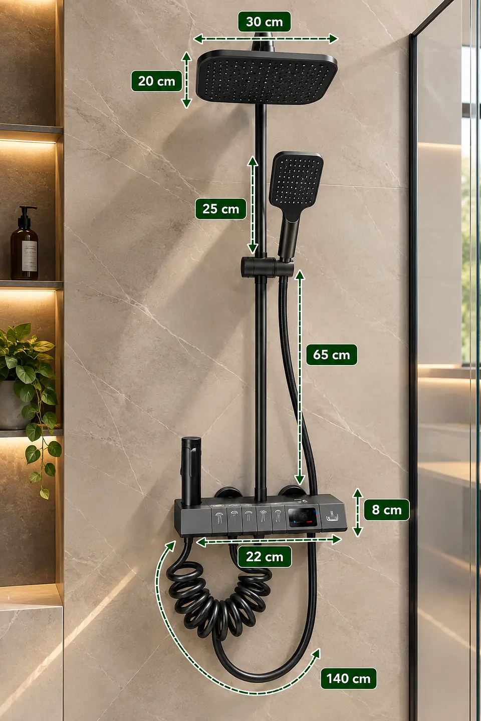 Kit de ducha con columna multifunción  3