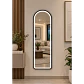Espejo LED De Cuerpo Entero Negro De Muro 50x150 cm Con Opcion De Pedestal - Miniatura 1