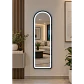 Espejo LED De Cuerpo Entero Negro De Muro 50x150 cm Con Opcion De Pedestal - Miniatura 2