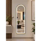 Espejo LED De Cuerpo Entero Dorado De Muro 50x150 cm Con Opcion De Pedestal - Miniatura 2