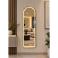 Espejo LED De Cuerpo Entero Dorado De Muro 50x150 cm Con Opcion De Pedestal - Miniatura 4