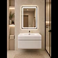 Vanitorio Flotante Completo Blanco 60 cm Con Espejo LED - Miniatura 2