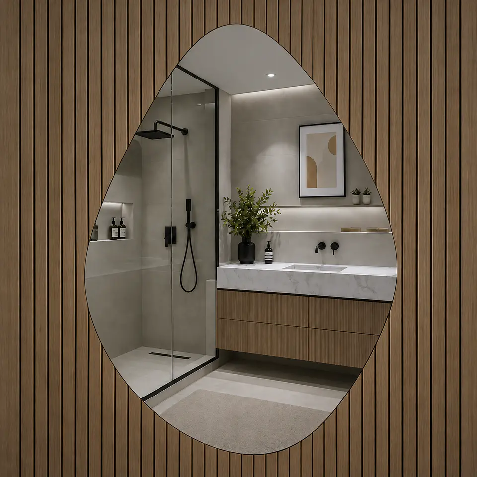 Espejo LED Para Baño Desempañante Sin Marco 60x80 cm 2