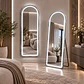 Espejo LED De Cuerpo Entero Plateado De Muro 70x180 cm Con Opcion De Pedestal - Miniatura 2