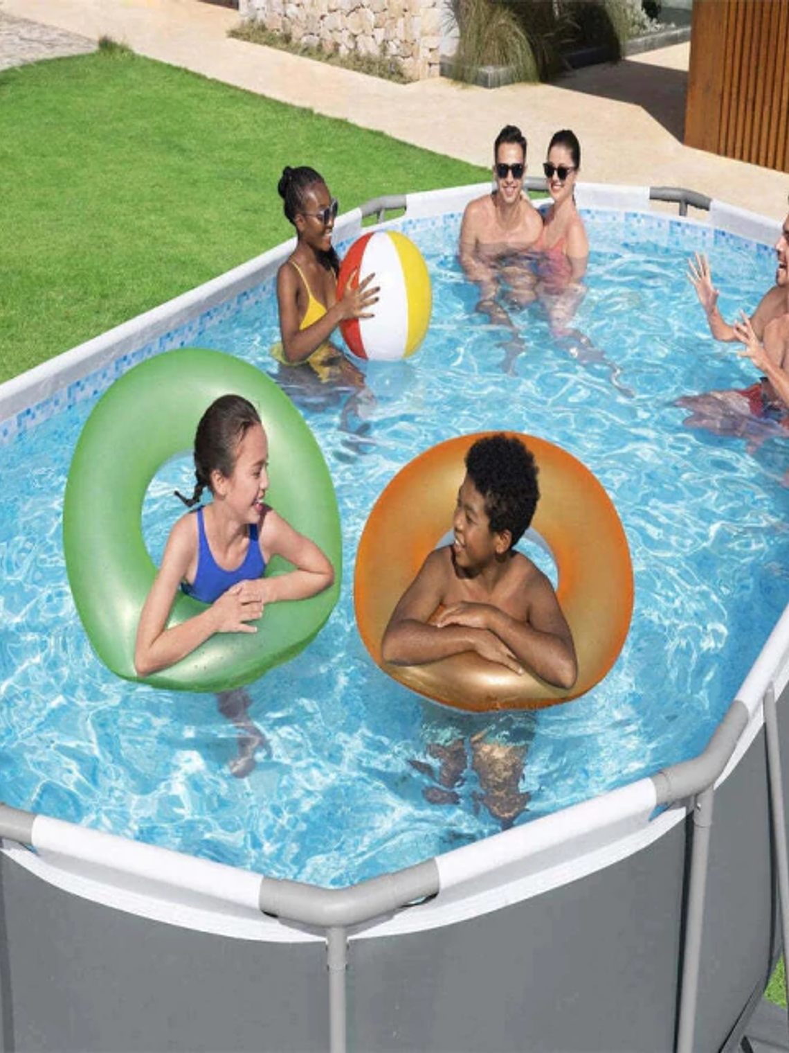 Piscina Bestway Ovalada Filtro + Accesorios 4.88X3.50X1.07M 7