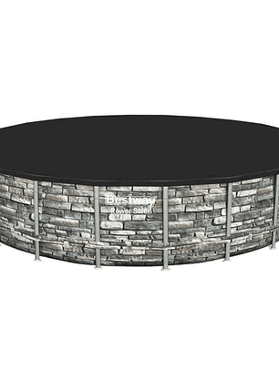 Piscina Bestway Redonda Piedra Filtro + Accesorios 6.71MX1.32M