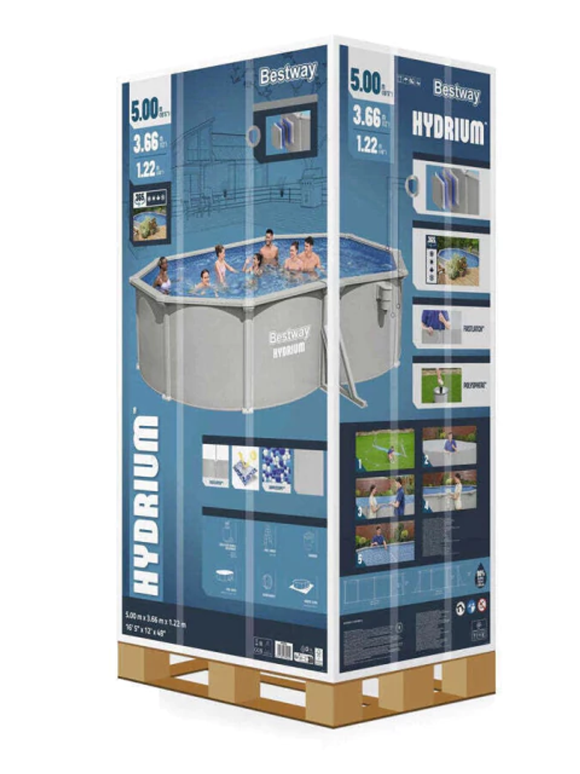 Piscina Bestway Ovalada Hydrium Filtro+Acces 5.00x3.66x1.22m 3