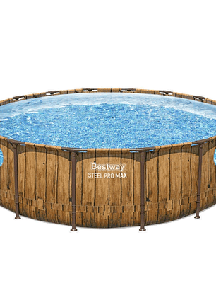 Piscina Bestway Redonda SteelPro Max con ventana 4.88MX1.22M
