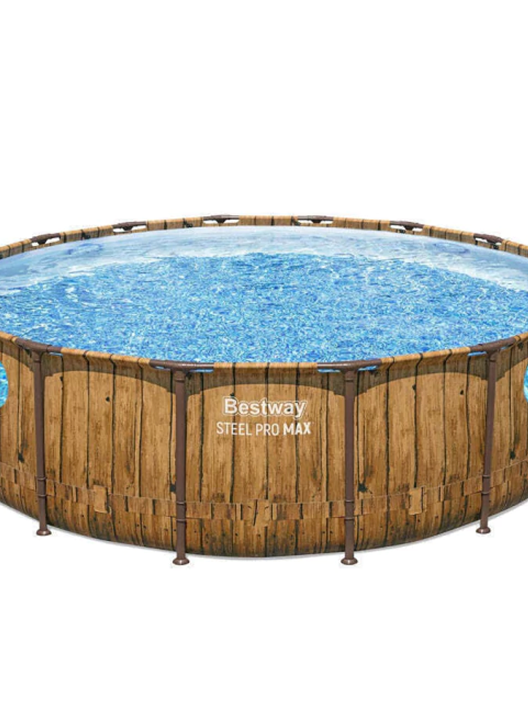 Piscina Bestway Redonda SteelPro Max con ventana 4.88MX1.22M 2