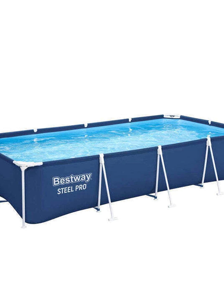 Piscina Bestway Rectangular Steel Pro 4.00MX2.11MX81Cm Azul 1
