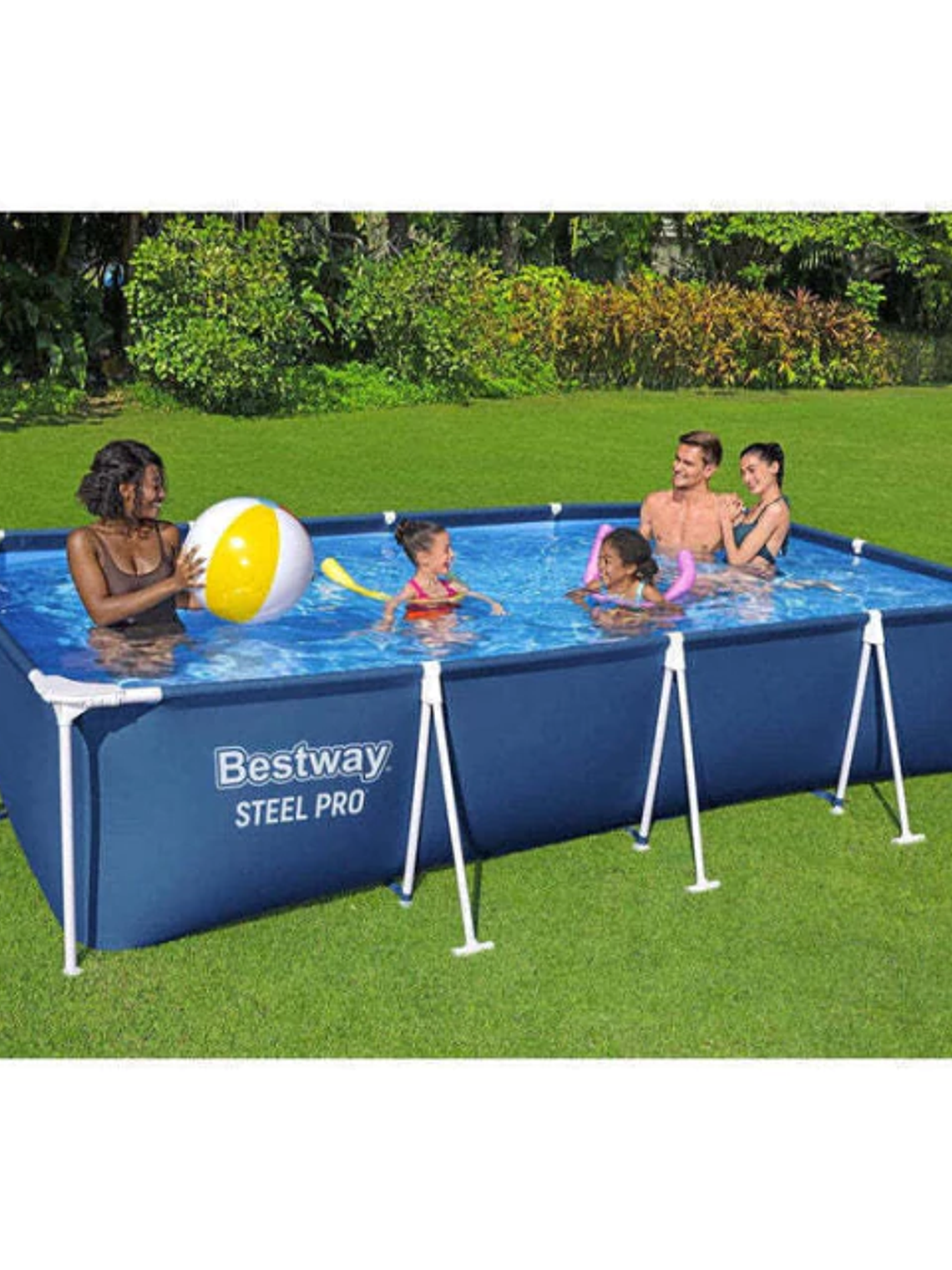 Piscina Bestway Rectangular Steel Pro 4.00MX2.11MX81Cm Azul 6